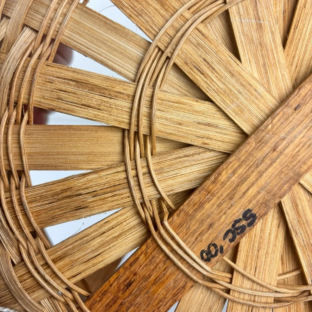 Handwoven Signed round handled basket-Easter/garden/storage-2000